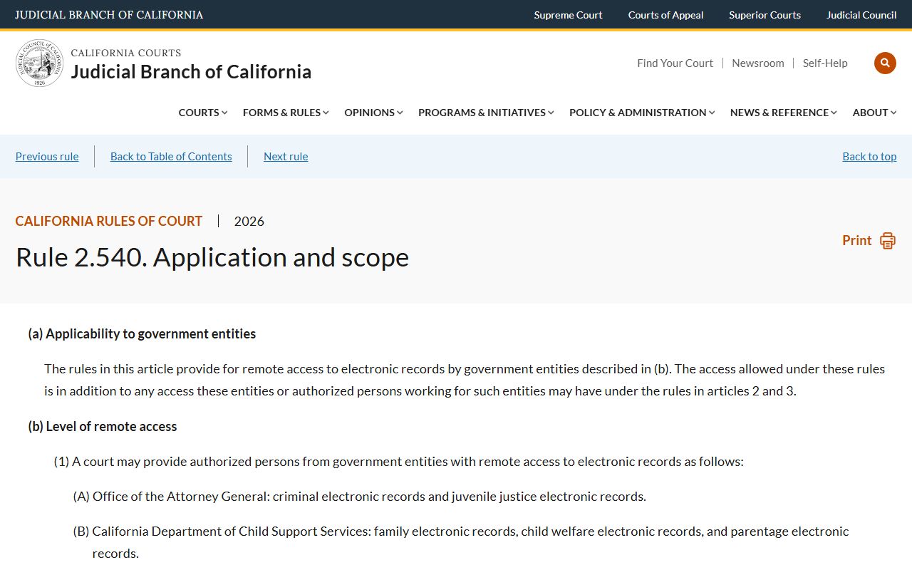 Contra Costa County court dockets government remote access rule