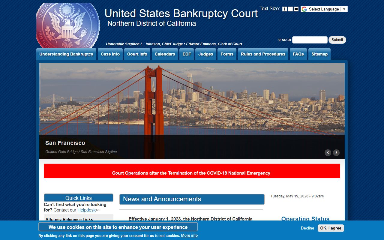 Contra Costa County federal bankruptcy court records
